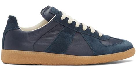 navy blue maison margiela sneakers